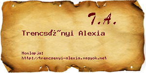 Trencsényi Alexia névjegykártya